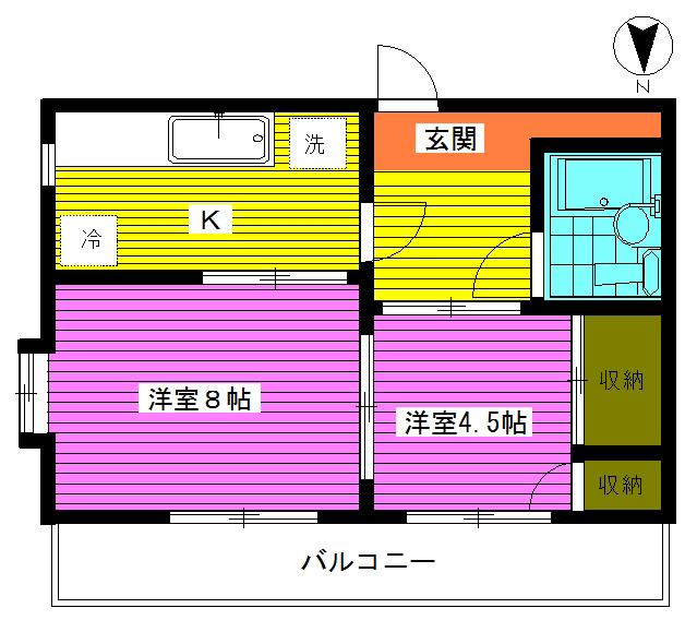 ウィスタリア芝  202号室 間取り