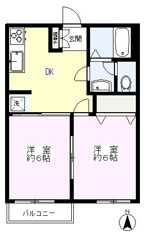 サンコーポ  202号室 間取り