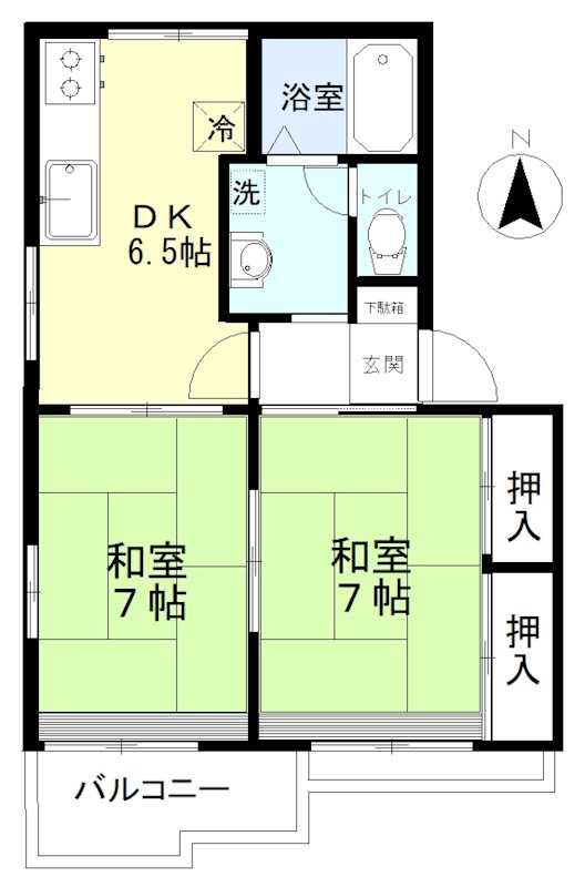 サンライズ 201号室 間取り