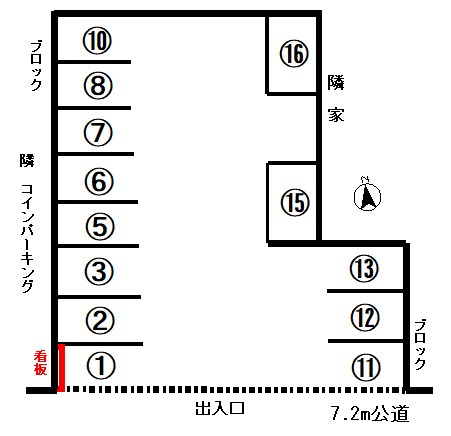 住吉幸3駐車場 間取り