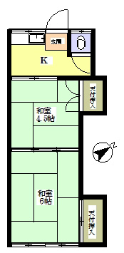 おおつか荘 10号室 間取り