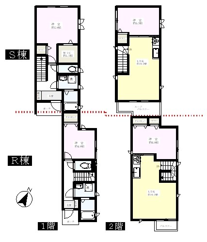 YMK R棟号室 間取り