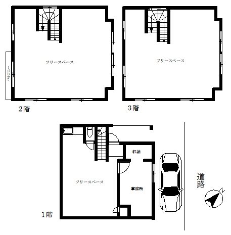末広一棟貸店舗事務所 間取り