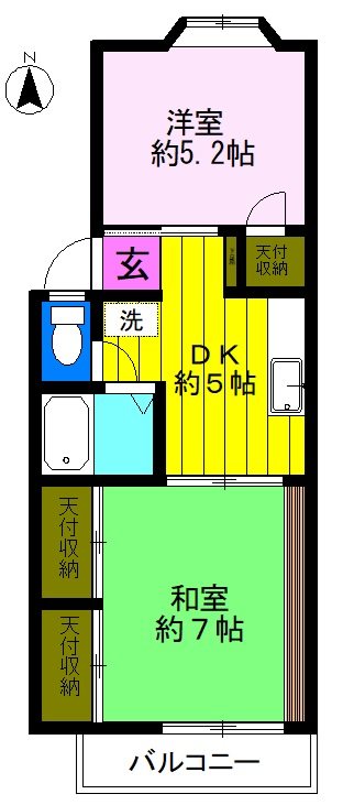 コーポ青樹 106号室 間取り