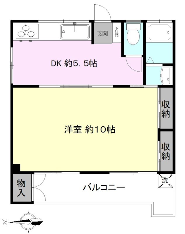 青木グリーンハイツ 304号室 間取り