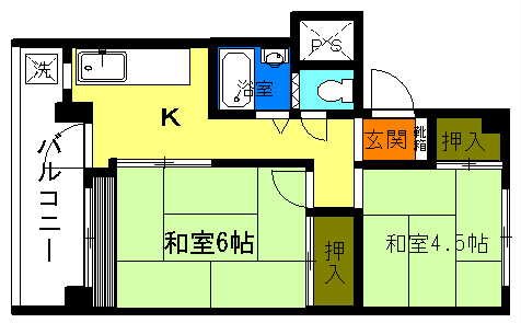 中銀新青木公園マンション９棟 202号室 間取り