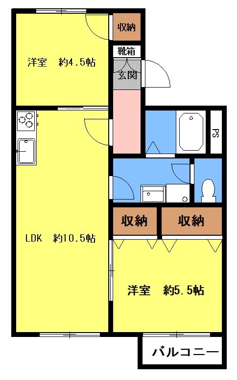 サンハイツ  302号室 間取り