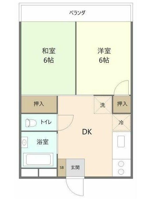 サンハイツ福田 208号室 間取り