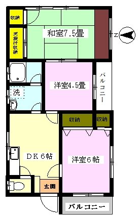 山井マンション 201号室 間取り