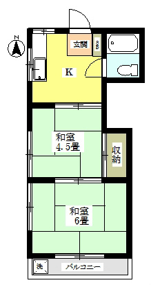 フジエマンション 201号室 間取り