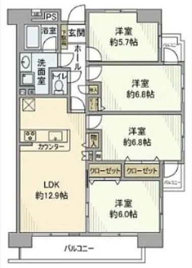 西川口第5ローヤルコーポ 603号室 間取り