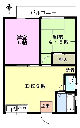 ユートハウス 101号室 間取り