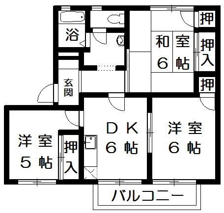 シャンボール角谷II 間取り