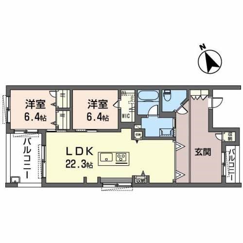ビレッジズ（Ｔｈｅ　Ｖｉｌｌａｇｅｓ）シャーメゾン 間取り