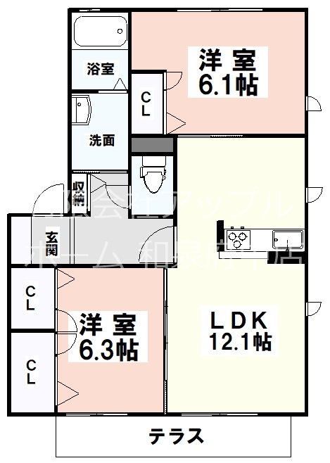 シャーメゾン夢源 間取り