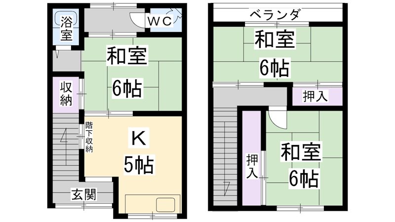 王子町テラスハウス 間取り