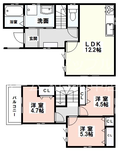 フジパレス戸建賃貸黒鳥町(Ⅰ期) 間取り