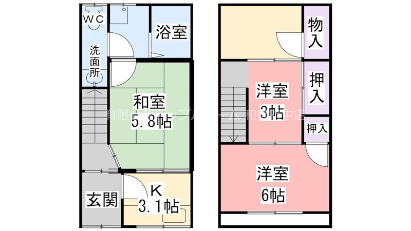 千原町テラスハウス 間取り