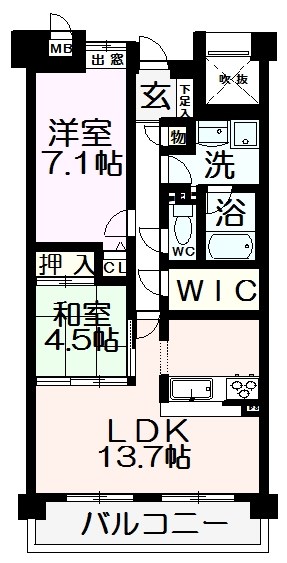 ファミールハイツ泉大津セントハーバーシティ4番館  間取り
