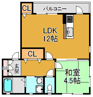 MJハイツ稲田上町 間取り図