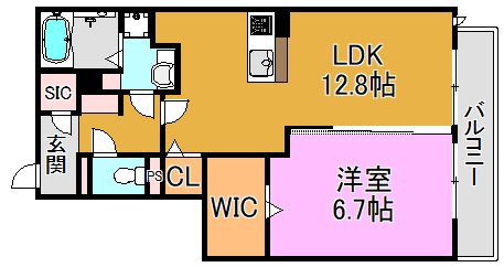 Casa Serena（カーザ　セレーナ）A棟 間取り図