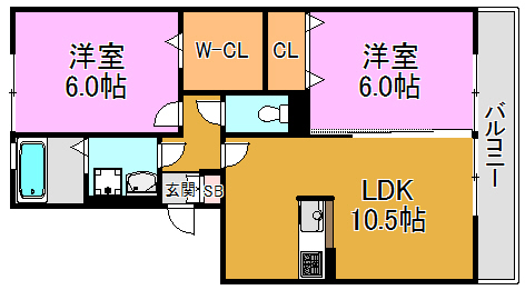 グレース中谷　A・B棟 間取り図