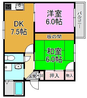 グリーンハイツ吉川 間取り図