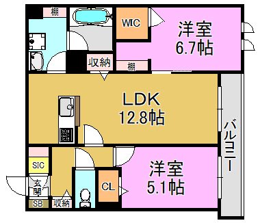 シャーメゾン今米 間取り図