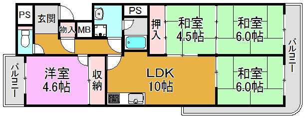 木の国ハイツ 間取り図