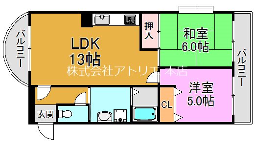 プランドール中川 間取り図