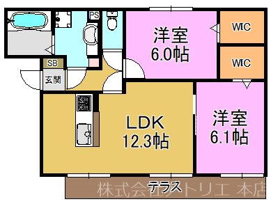 ル・コフレ放出 間取り図