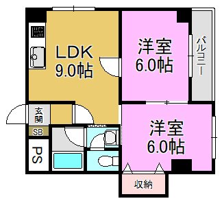 アメニティタカツキ 間取り図
