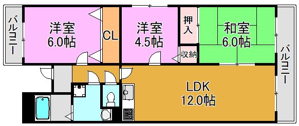ベイリーブス 間取り図