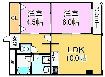 メゾンドくれえる 間取り図