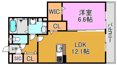 Casa Serena（カーザ　セレーナ）A棟 間取り図