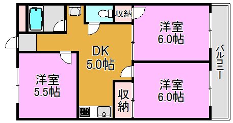 第一高山ハイツ 間取り図