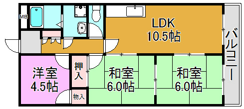 ハイツ大発 間取り図