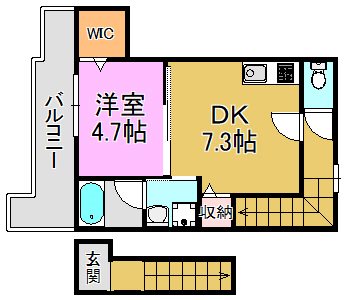 グランドソレイユ森河内 間取り図