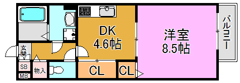 シャンブル 間取り図