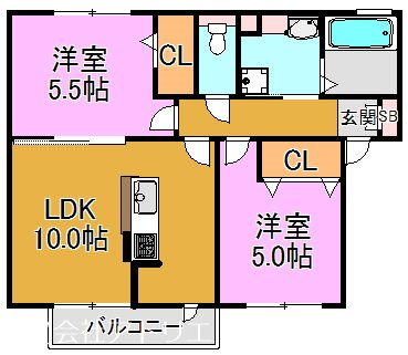 ベルデュール 間取り図