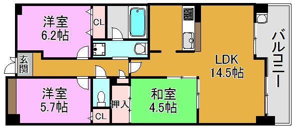 グラン・シェル・ドゥ 間取り図
