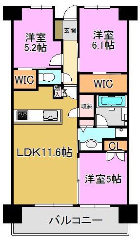 シティテラス神崎川 間取り図