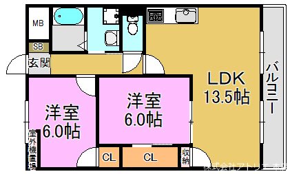 メディオグリシーナＦ 間取り図