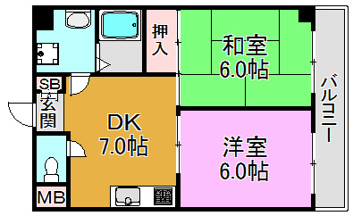 スカイハイツ 間取り図