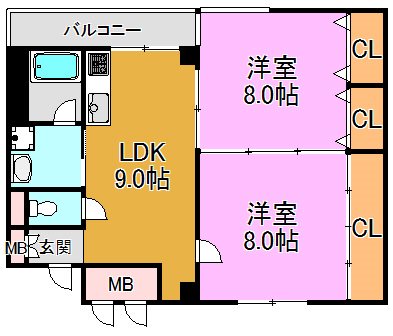 メゾンドボヌール 間取り図