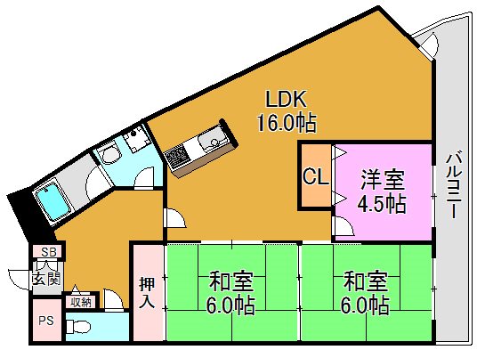 グランドハイツ 間取り図