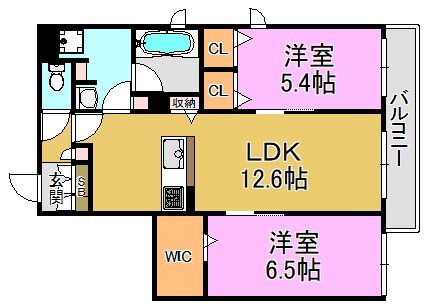 シャーメゾン　フォルトゥーナ 間取り図