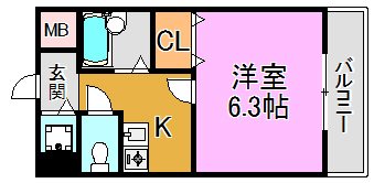 メルベーユ藤戸 間取り図