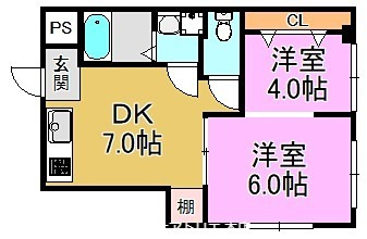 西村ハイツ 間取り図