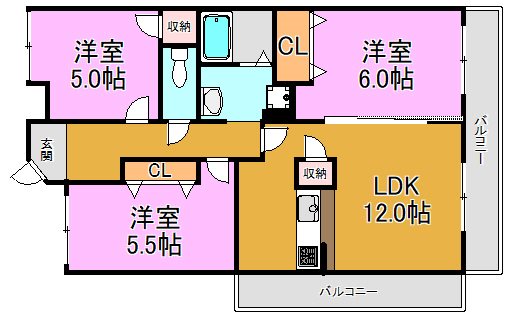 ガーデンシティ長田 間取り図
